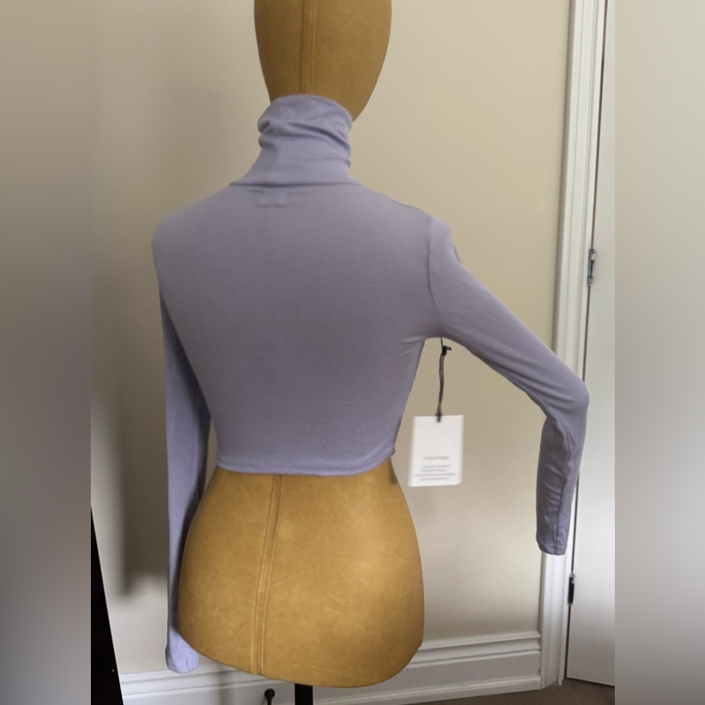 NWT Sunday Best Freshman Lavender Cropped Turtleneck Top (XS) - Picture 3 of 7